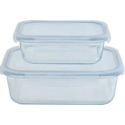 2 boîtes de conservation en verre 640 ml et 1500 ml