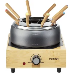 Appareil à fondue sur socle en bambou 800W