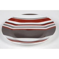 Assiette à dessert avec rayures