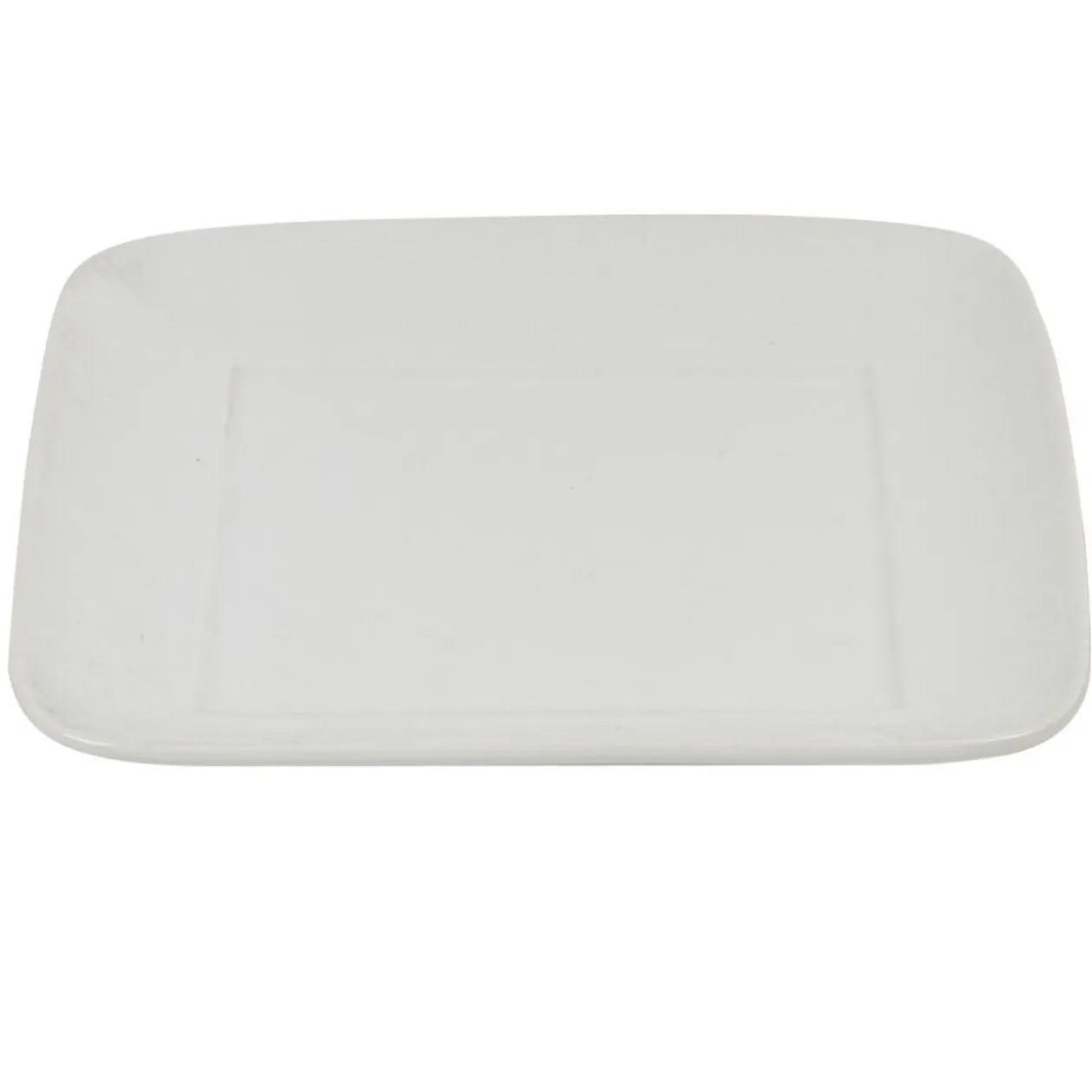 Assiette à dessert carrée blanche