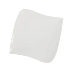 Assiette à dessert carrée blanche