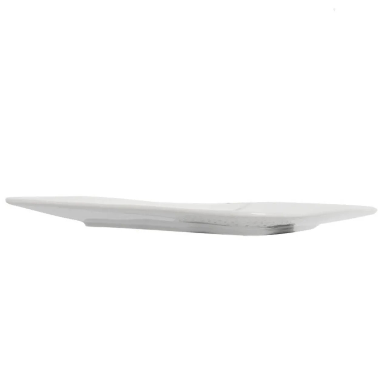 Assiette à dessert carrée blanche