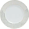 Assiette à dessert en porcelaine motif doré