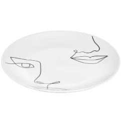 Assiette à dessert en porcelaine blanche