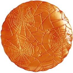 Assiette à dessert en verre Halloween design toile d'araignée Ø21cm