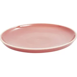 Assiette à dessert faïence Terracotta avec liseré crème