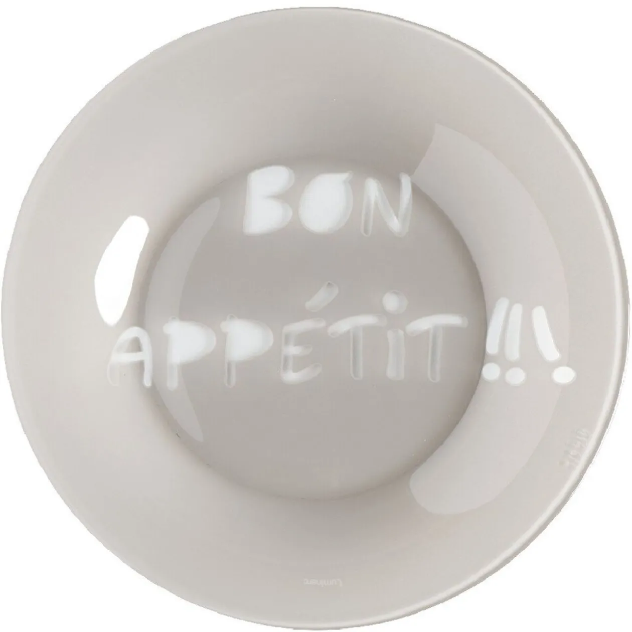 Assiette à dessert Luminarc taupe design Bon appétit