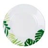 Assiette à dessert Luminarc motif feuille jungle tropical