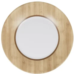 Assiette à dessert Luminarc blanc motif bois Nordic