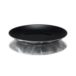 Assiette à dessert motif marbre gris