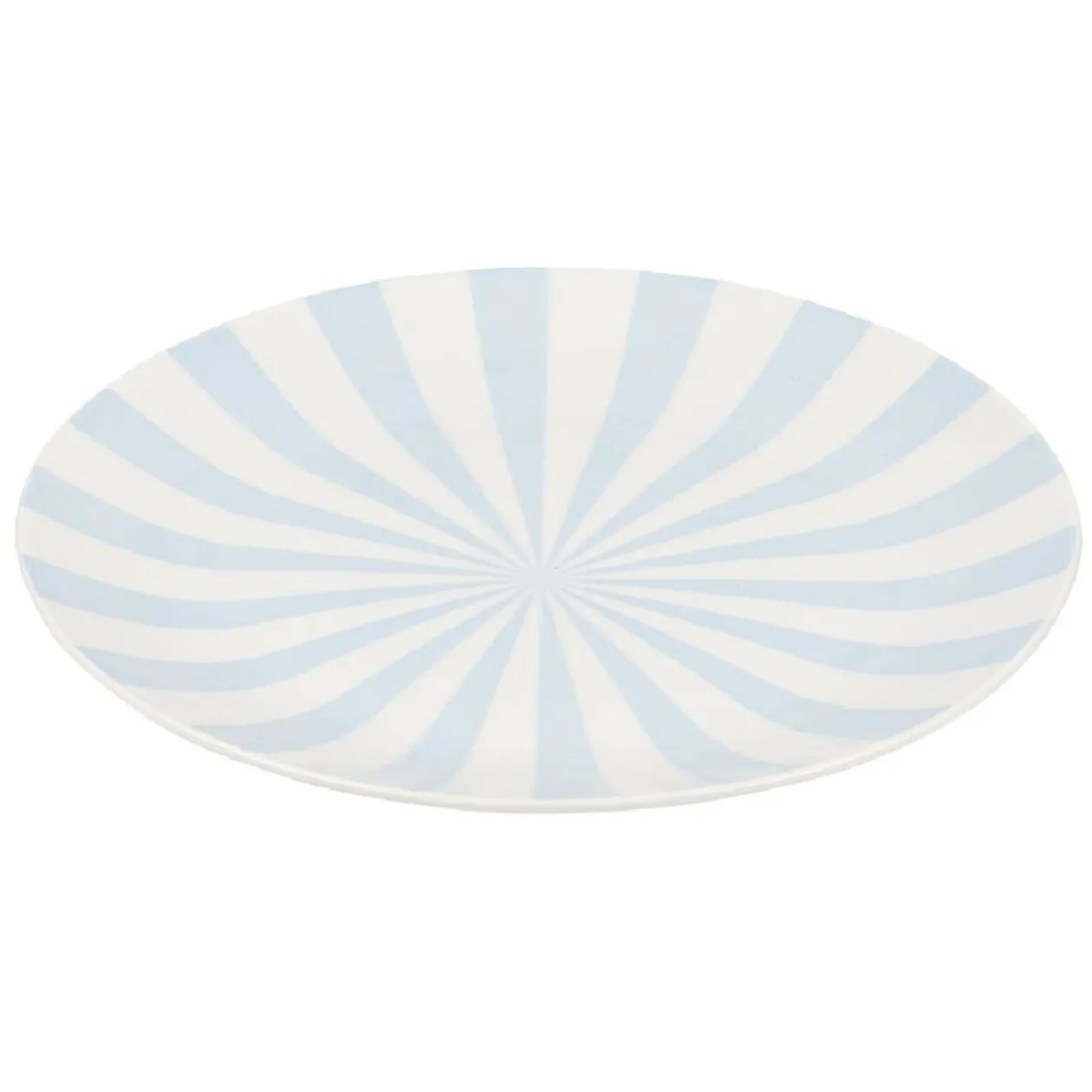 Assiette à dessert porcelaine rayure bicolore Ø16cm