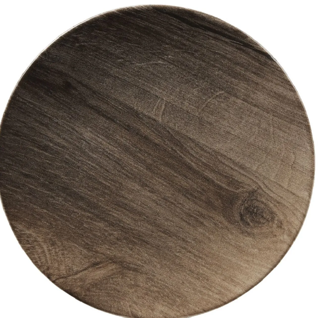 Assiette à dessert ronde décor imitation bois