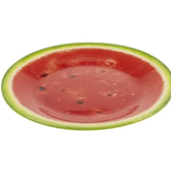 Assiette à dessert ronde imprimée pastèque