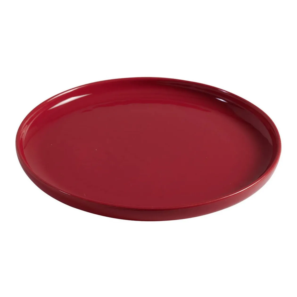 Assiette à dessert ronde Oslo rouge