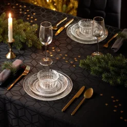 Assiette à dessert ronde transparente ciselée