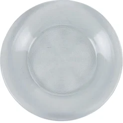 Assiette à dessert ronde transparente striée