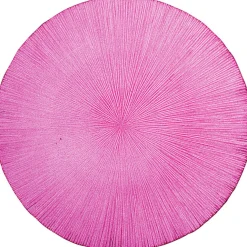 Assiette à dessert rose verre strié