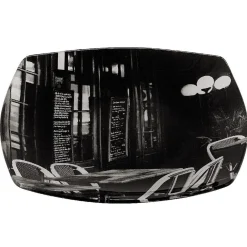 Assiette à dessert terrasse de brasserie x4