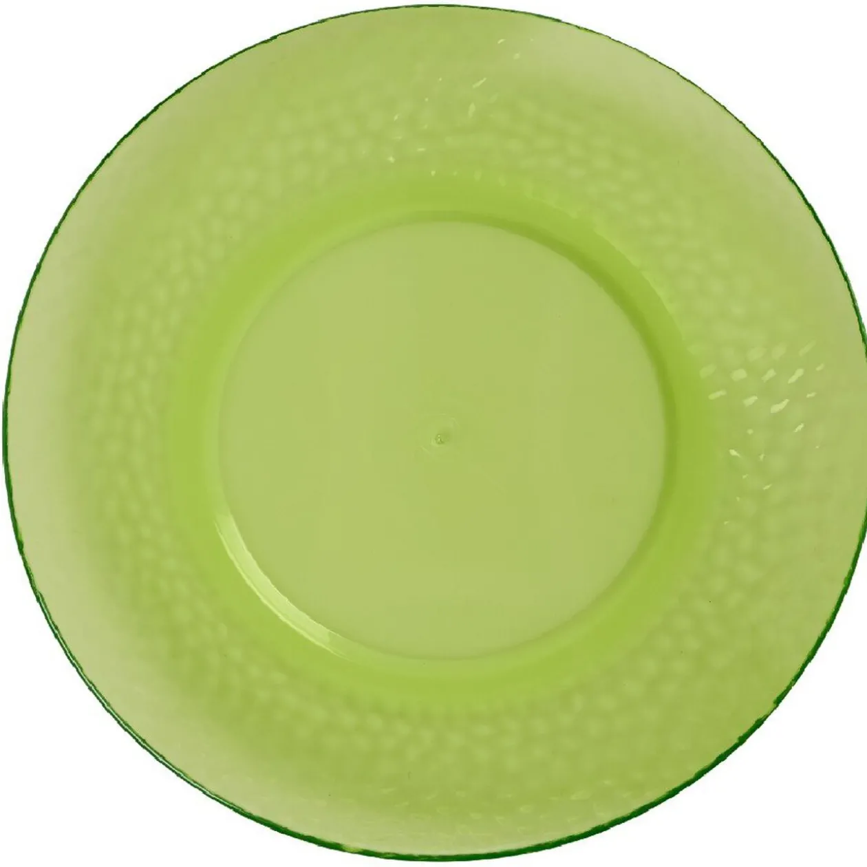 Assiette à dessert verte martelé x4