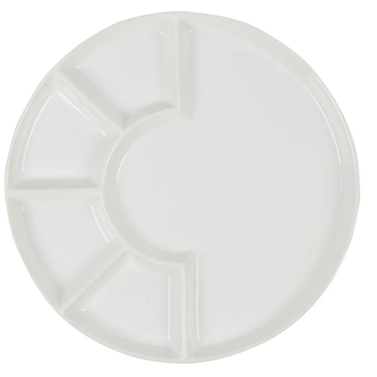 Assiette à fondue barbecue blanche