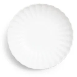 Assiette à soupe Venise rebord ondulé faïence blanc Ø20cm