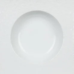 Assiette creuse blanche carrée