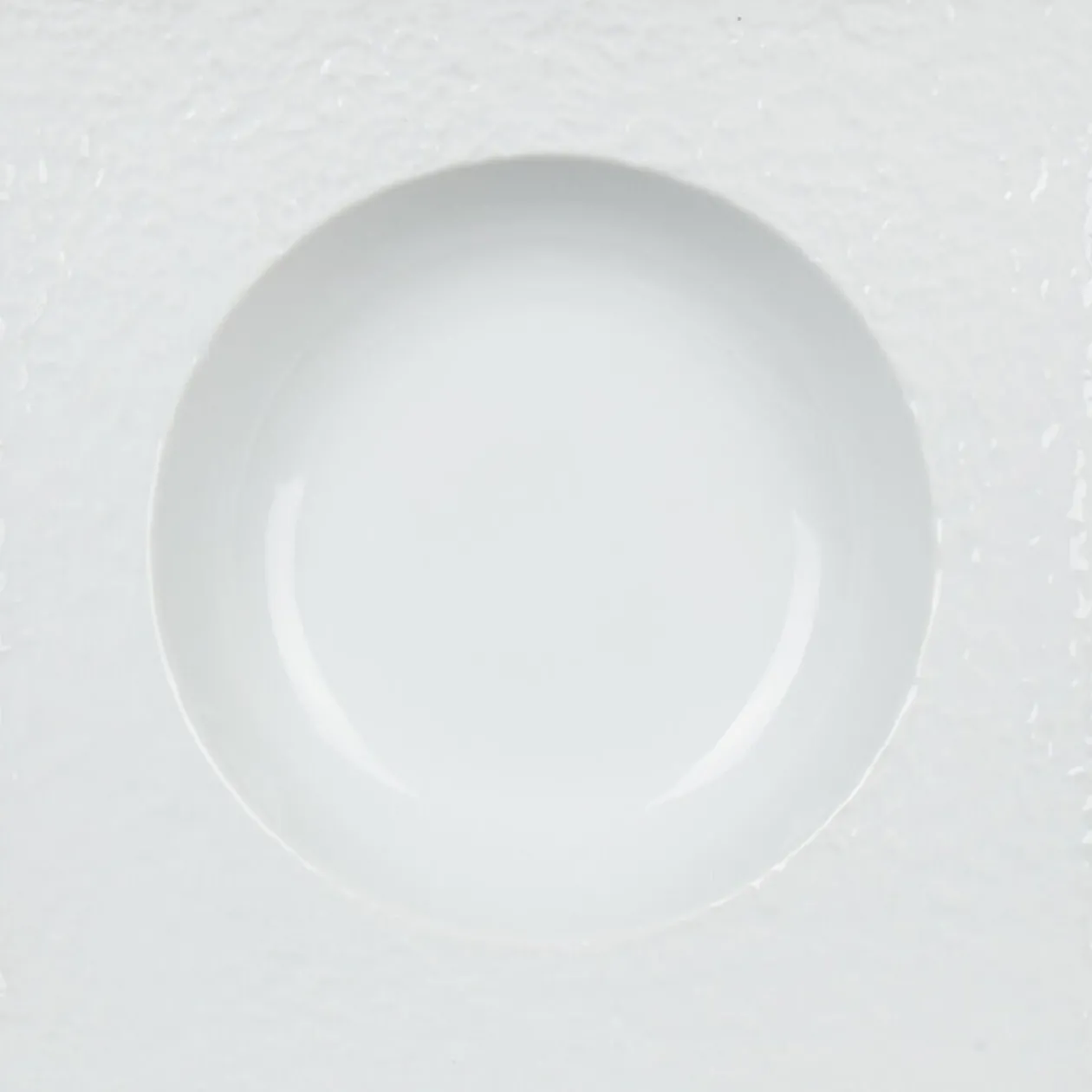 Assiette creuse blanche carrée