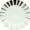 Assiette creuse blanche décor aile marron