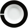 Assiette creuse blanche et noire