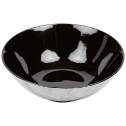 Assiette creuse en porcelaine décor marbre gris