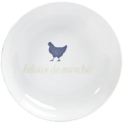 Assiette creuse en porcelaine blanche