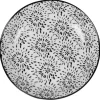 Assiette creuse ronde blanche et noire Sara