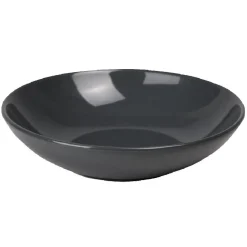 Assiette creuse ronde grise unie