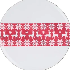 Assiette de présentation rouge blanche
