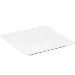Assiette plate blanche carrée