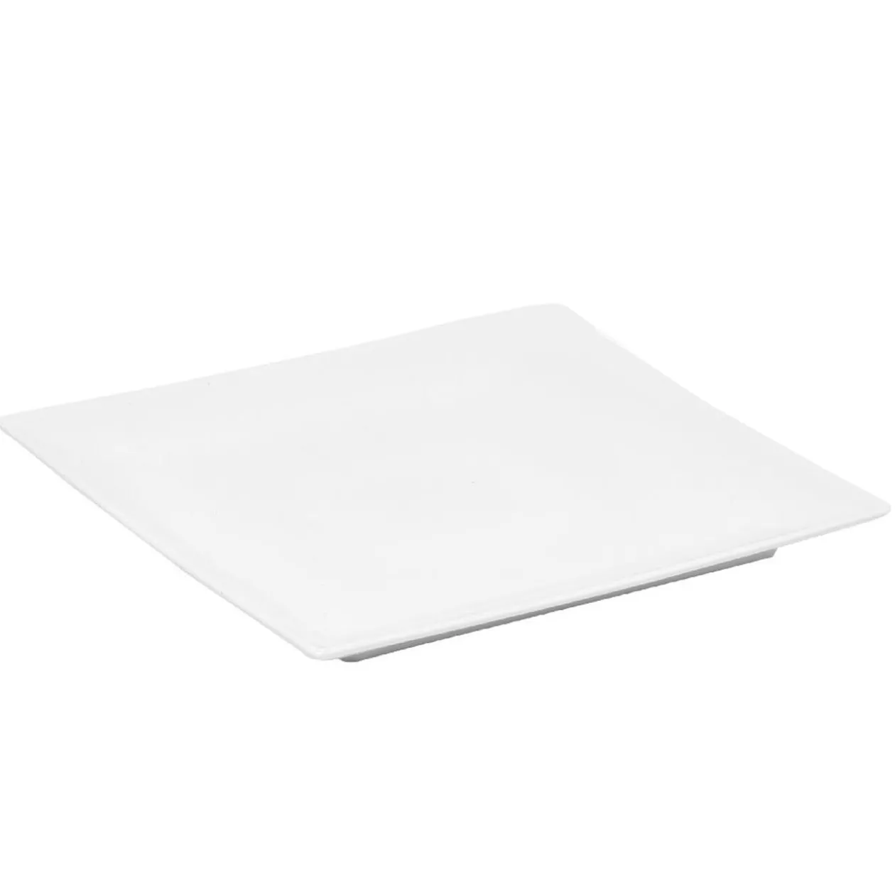 Assiette plate blanche carrée