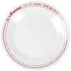 Assiette plate blanche et rouge