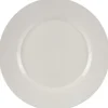 Assiette plate blanche opale
