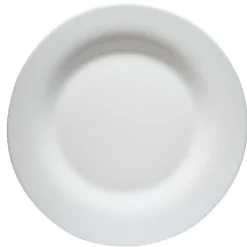 Assiette plate blanche opale x6