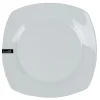 Assiette plate carrée blanche Les essentiels