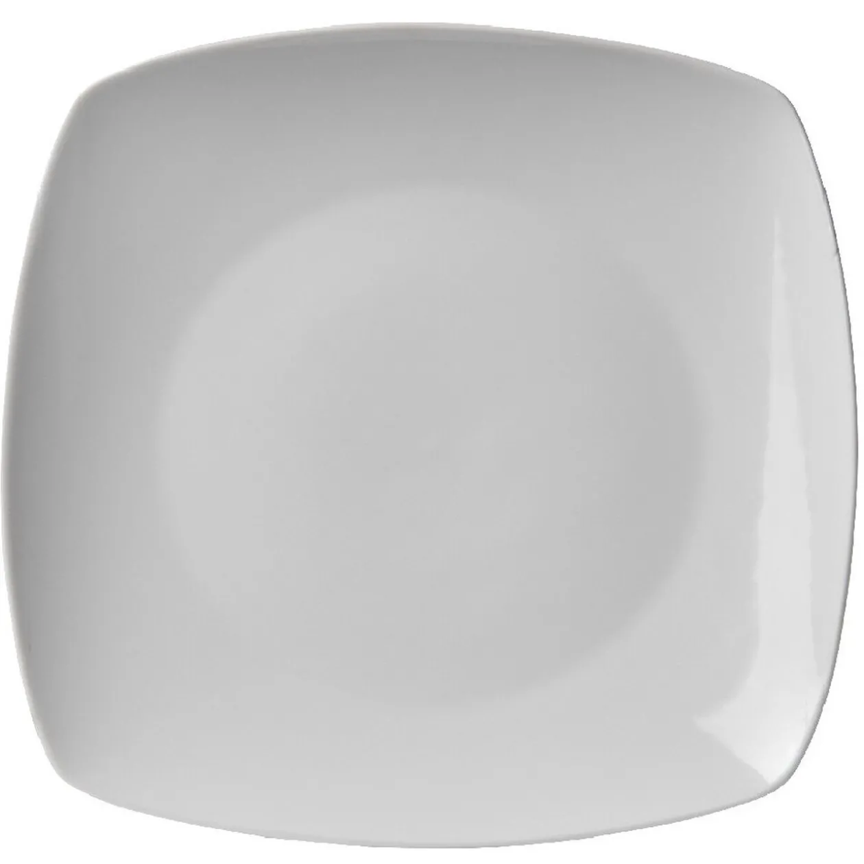 Assiette plate carrée blanche