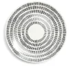 Assiette plate Dakar porcelaine noir et blanc Ø27cm