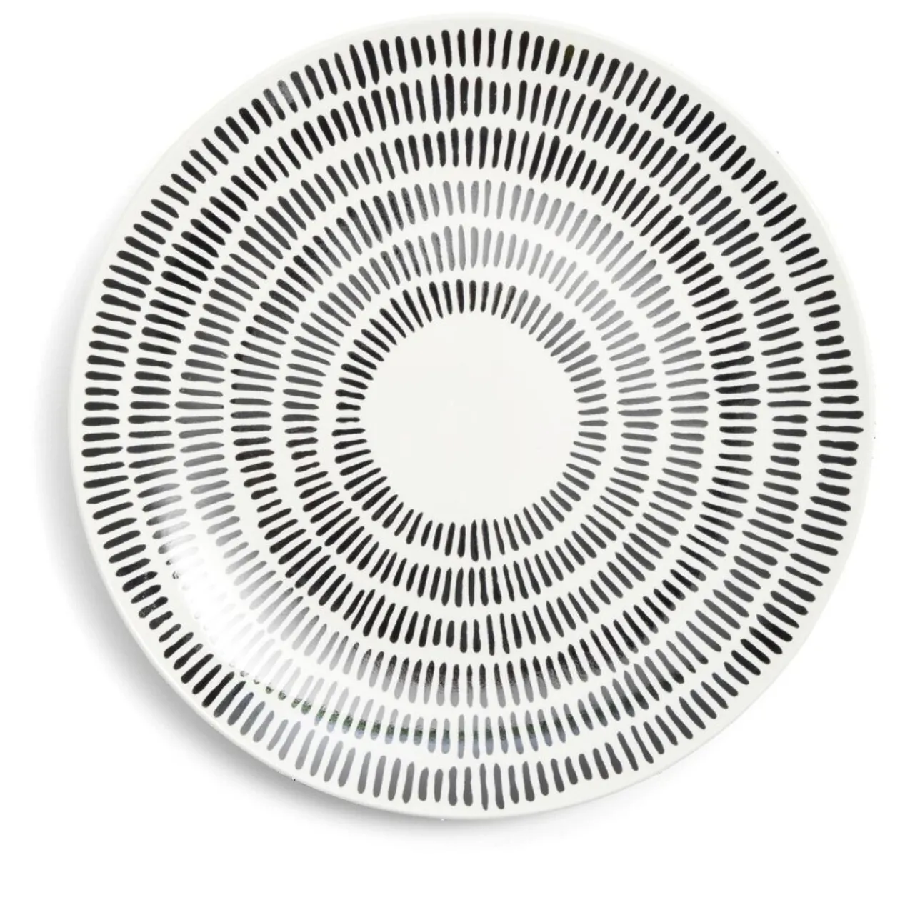 Assiette plate Dakar porcelaine noir et blanc Ø27cm