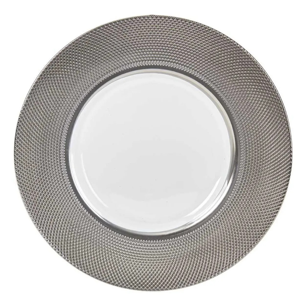 Assiette plate effet diamant