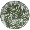 Assiette plate en porcelaine décor exotique Ø16 cm