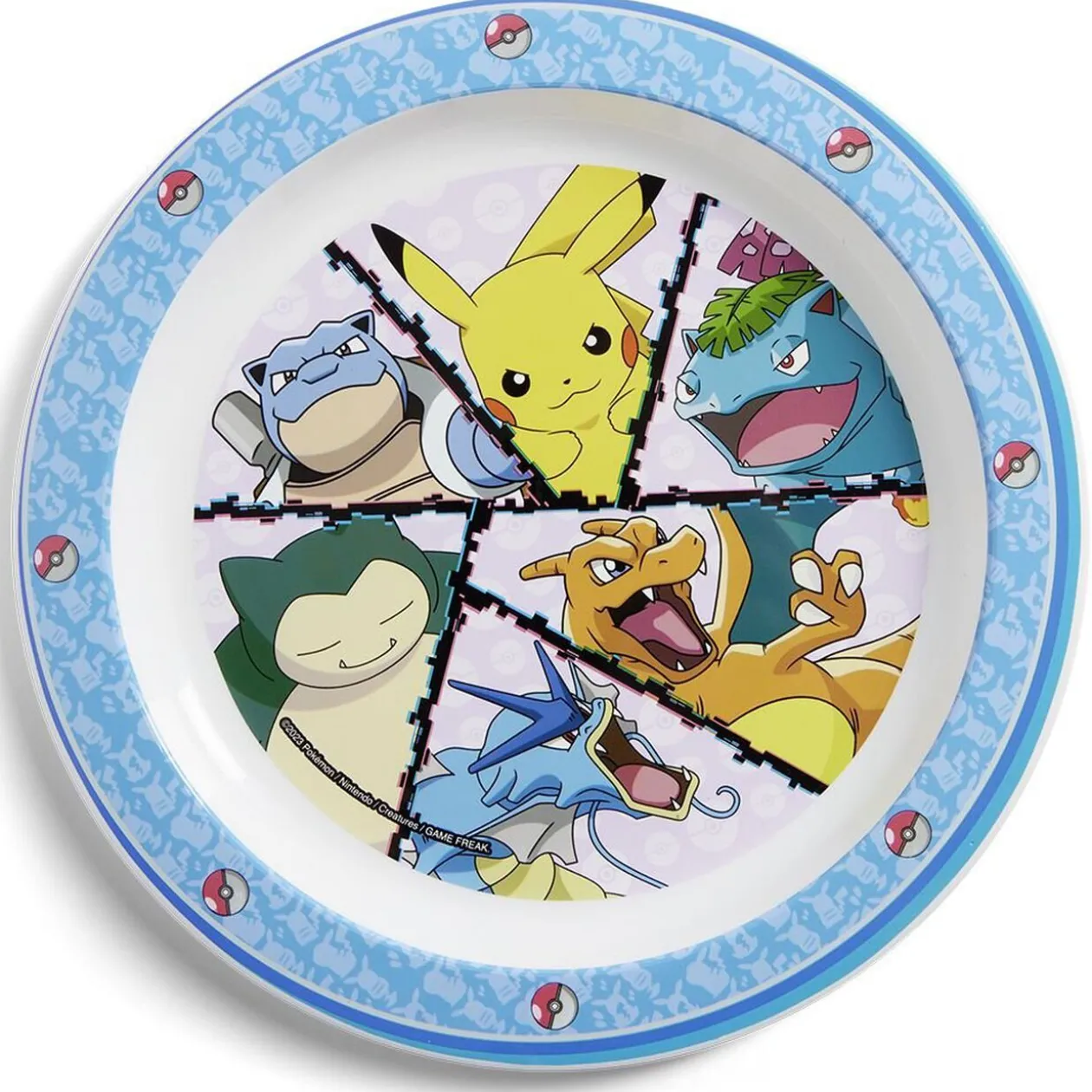 Assiette plate enfant Pokémon plastique Ø22cm