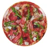 Assiette plate forme ronde style fast food motif pizza
