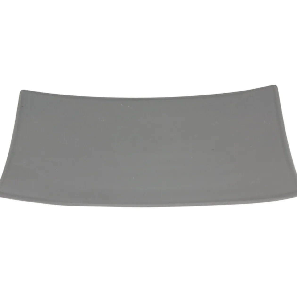 Assiette plate grise recourbée