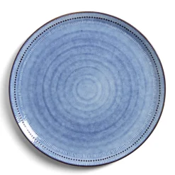 Assiette plate grès bleu Ø27,5cm