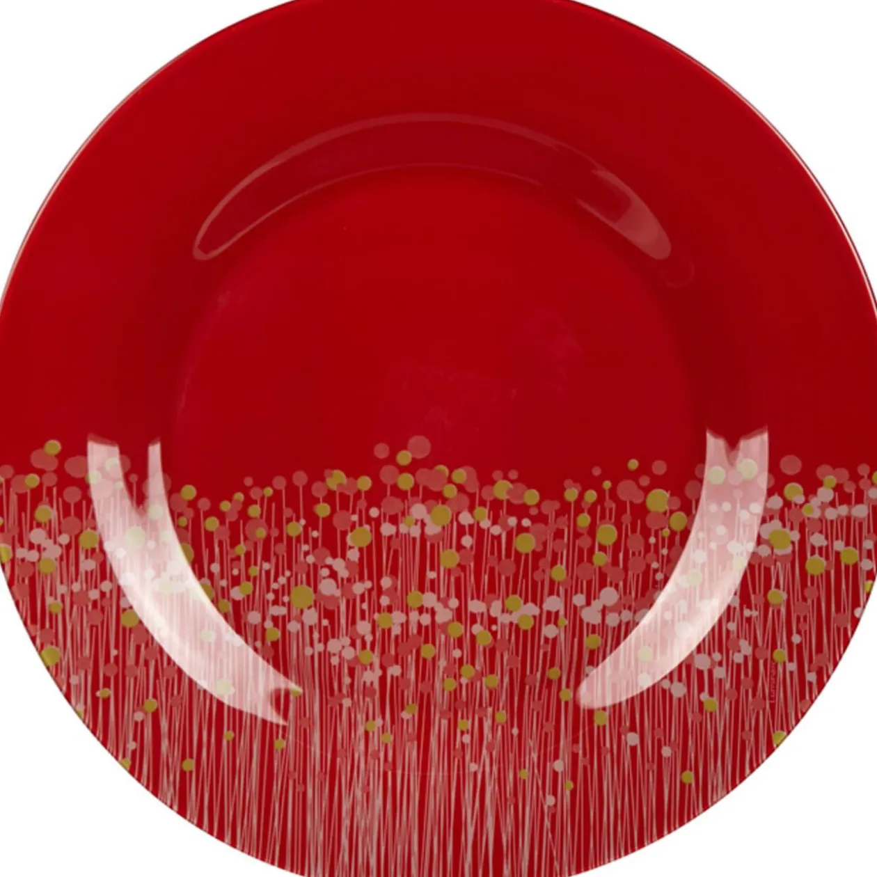 Assiette plate Luminarc rouge Flowerfield
